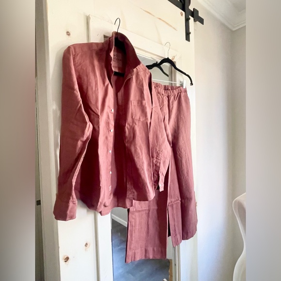 NEW FRANK & EILEEN | Tuscany Getaway Linen Set in Mauve S - Picture 8 of 9